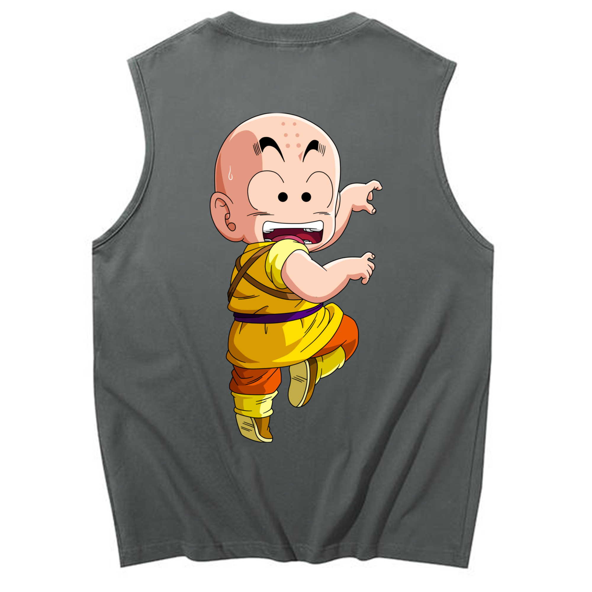（画像用） ドラゴンボール クリリン DRAGON BALL krillin コットン100％タンクトップ（背面プリント）